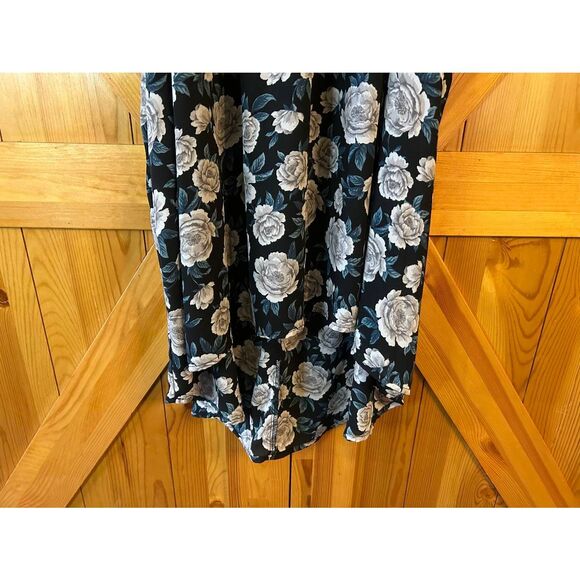 Torrid Womens Navy White Floral Sleeveless Tunic Hi Low Hem Size 3X (8976) - Picture 3 of 7